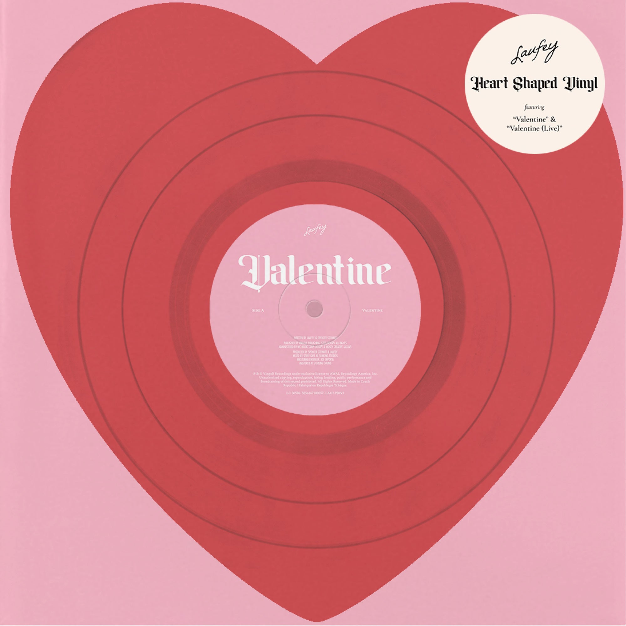 Valentine: Heart Shaped Red Vinyl